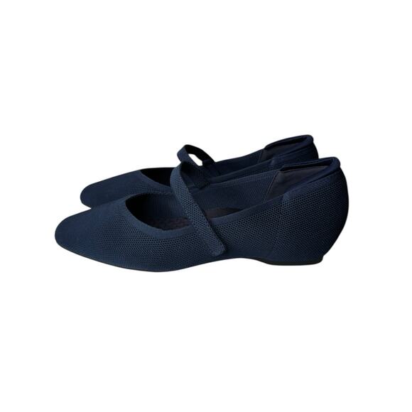 Cusolemore NEW Blue Mary Jane Knit Ballet Shoes Women’s 8.5 Arch Support Comfort - Picture 5 of 7